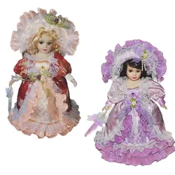 Poupées en céramique victoriennes, palais européen rétro, décoration de la maison, cadeaux de jeu pour enfants, cadeau de noël, offre spéciale 