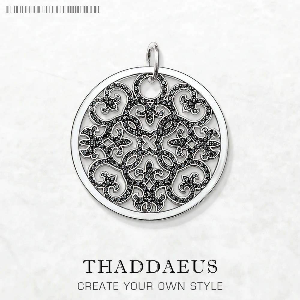 펜던트 아라베스크 디스크 장식 포장 여성을위한 브랜드의 새로운 패션  빈티지 보석 유럽 선물