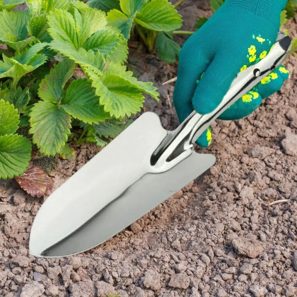 Stainless Steel Garden Trowel Shovels With Grip Rust Resistant Weeding Transplanting Hand Shovel Multifunctional