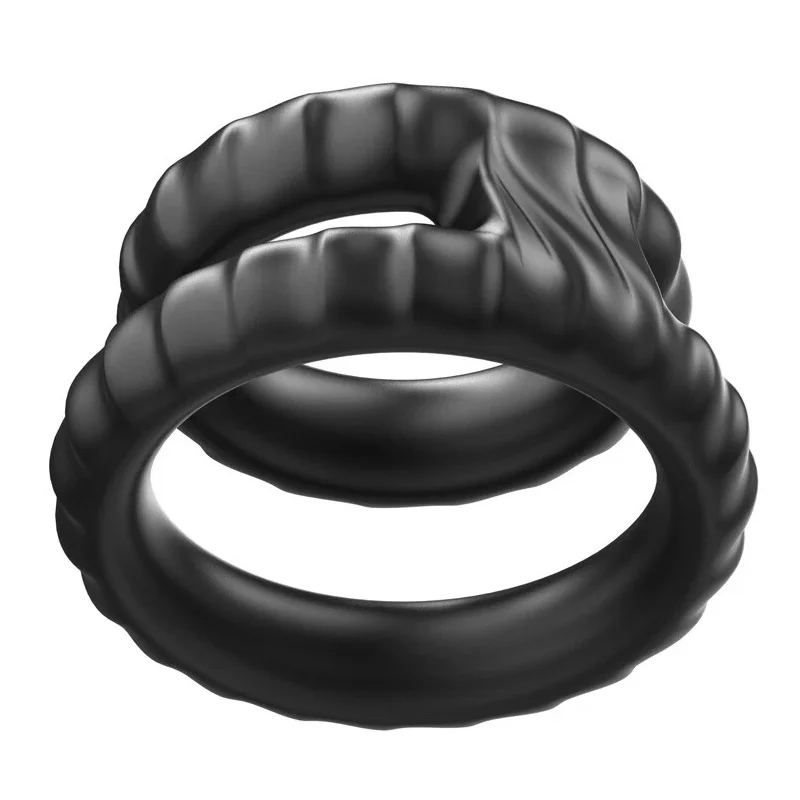 Lock Ring Penis Enlargement Cock Ring Black Liquid Silicone Lock Ring Mens Delayed Ejaculation Sex Toy For Men Adult Toy