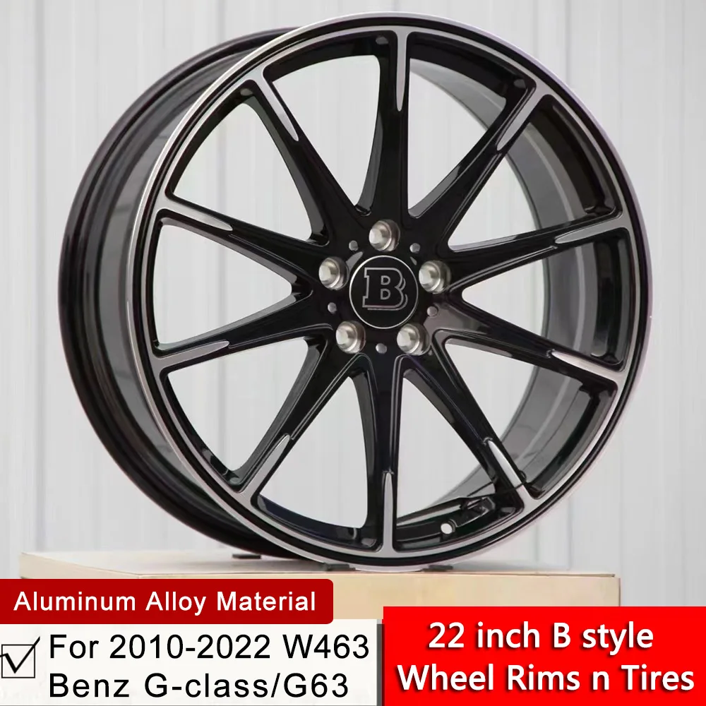 Per Benz G-Class Modificato Brabus Style Wheel 22 Pollici Un Set Di 4 Red B Emblem Hub Amg Cerchi In Lega Di Alluminio E Pneumatici 295/40/R22