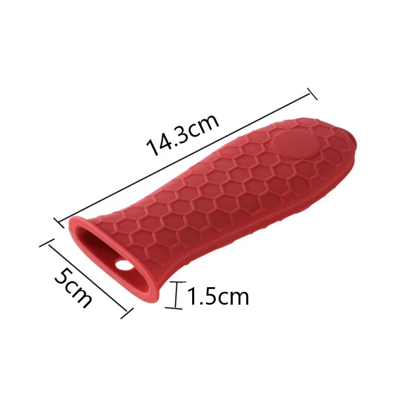 Pot Handle Cover 1~5PCS Silicone Honeycomb Hot Holder For Cast Iron Skillets Pans Grip Sleeve
