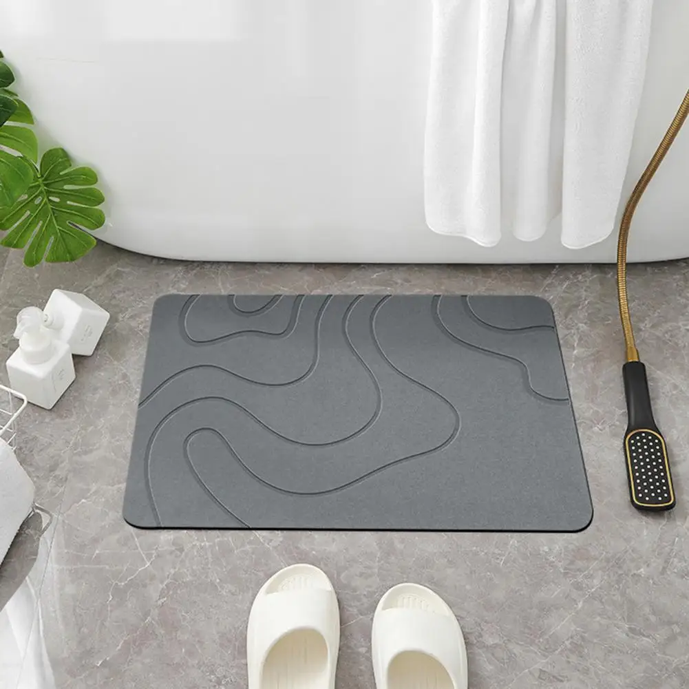 Non-slip Floor Mat Diatomaceous Earth Bath Mat Super Absorbent Diatom Mud Bath for Home Bathroom Decoration Quick Drying