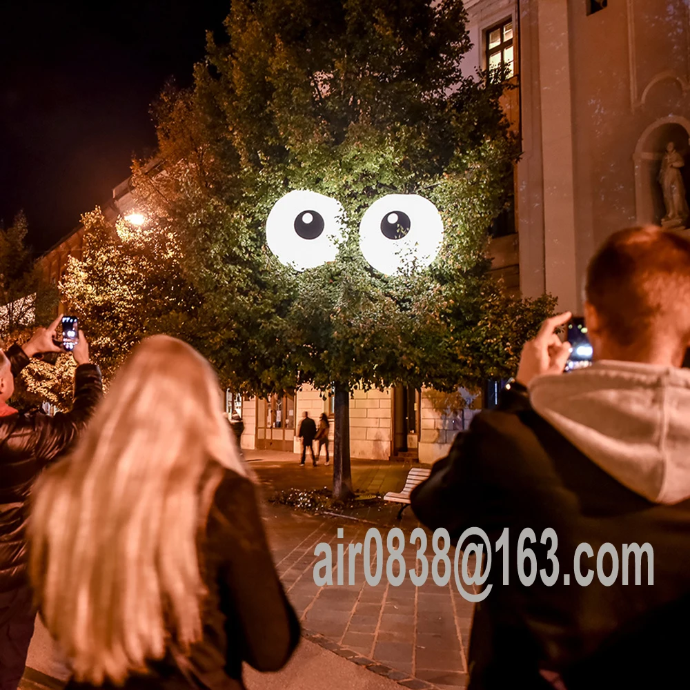 Hanging Giant Inflatable Eyeball Large Led Eye Ball Model Airtight PVC Ghost Eyes Beach Ball For Halloween Decoration 6