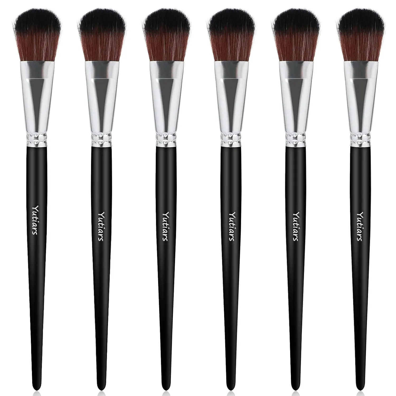 6pcs Mop Brush For Acrylic Painting 1 Inch Blending Brush Paint Brushes For Acrylic Face Body Painting Oval Mop Acrylic Brush 6