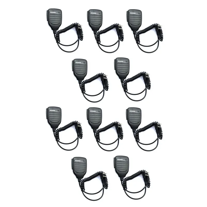 10pcs 2 Pin K Type Shoulder Remote Handheld PTT Mic Speaker Microphone For Kenwood Baofeng UV-5R BF-888s RT-5R H777 Ham Radio