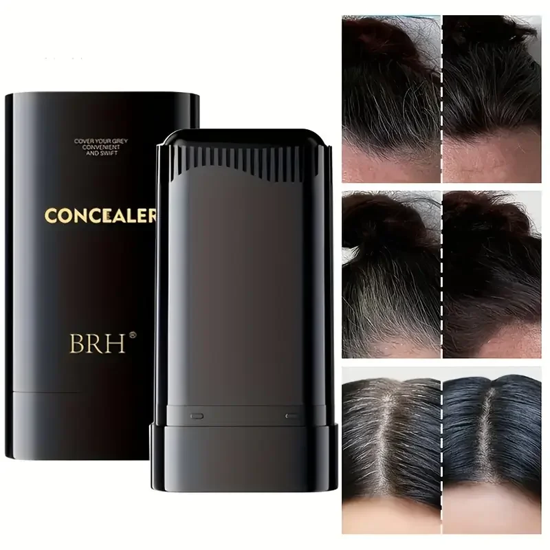 Hair Dye Stick 3 Colors Hair Stick to Cover White Hair Without Fading Disposable dye stick Plant Dye Roots Color Replenishment