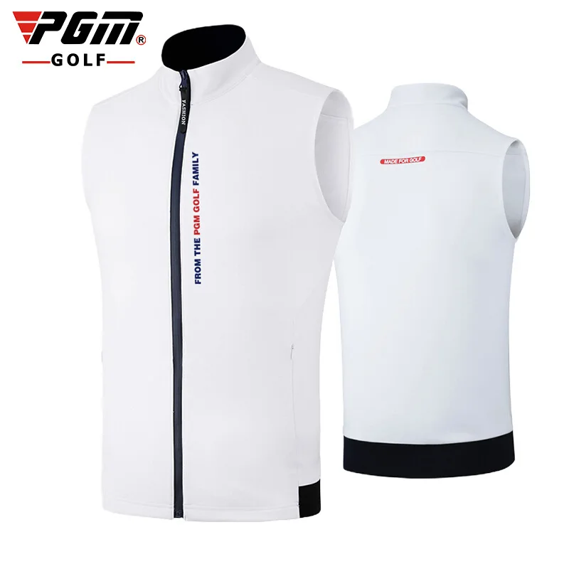 PGM Golf Men's Sweater Autumn Winter Vest Stand Collar Golf Clothing