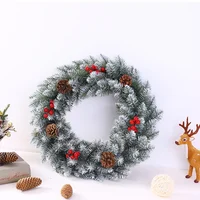 30/40/50cm Christmas Wreath Artificial Pine Cone Green Garlands Home Decorations Window Door Hanging Ornaments New Year Navidad 2