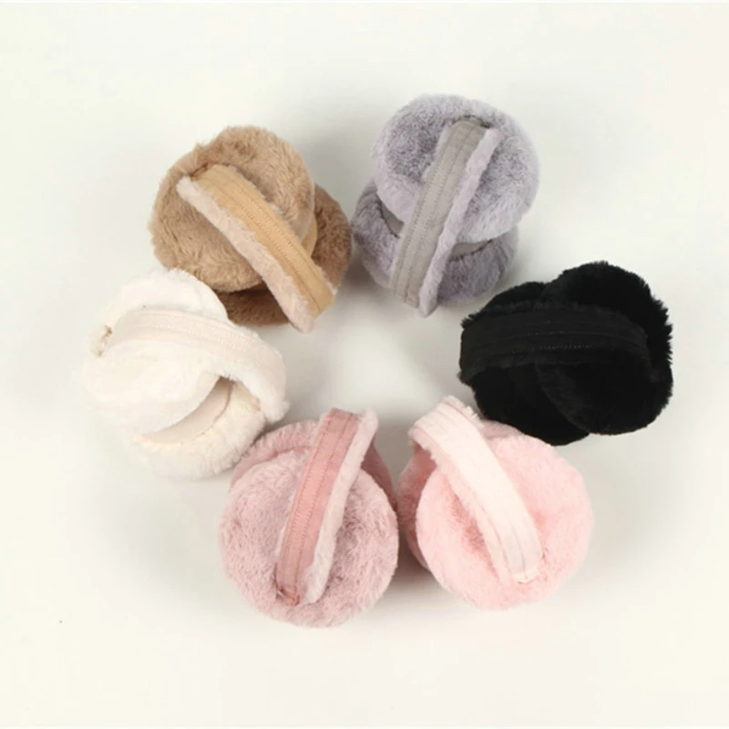 Warm Earmuffs Soft Plush Ear Warmer Winter For Women Men Fashion Solid Color Earflap Outdoor Cold Protection