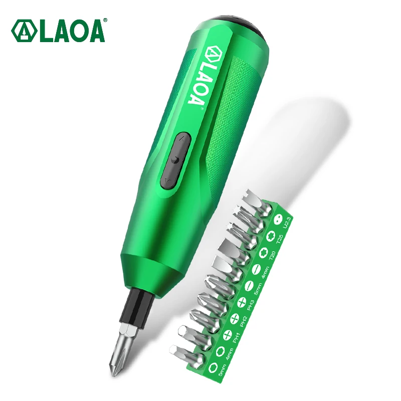 

LAOA Mini Electrical Screwdriver Set 3.7V Lithium-ion Battery Multi-Function Rechargeable Cordless Power Drill with Bits Kit