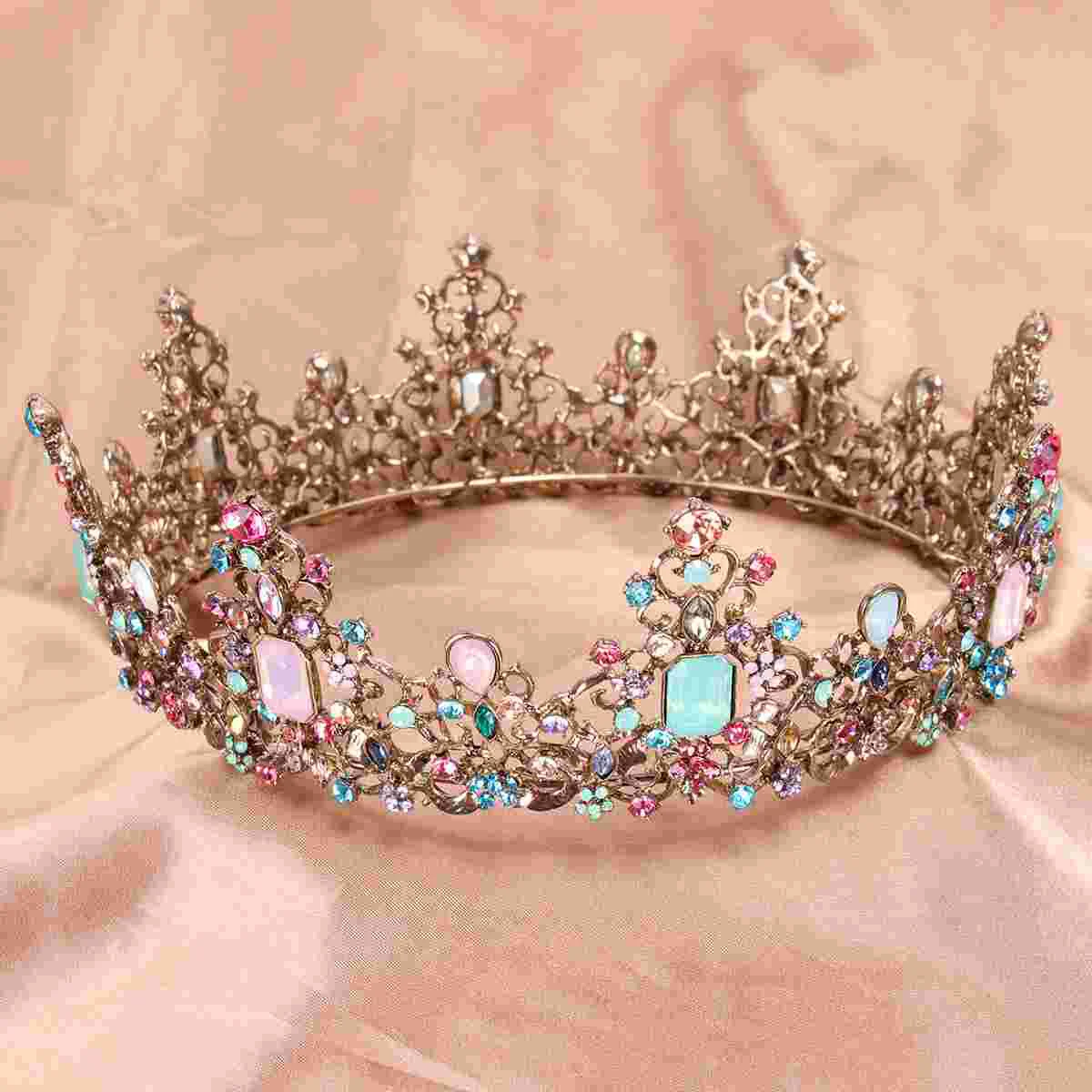 Baroque Royal Crowns and The Crowns for, Rhinestone Costume Party Festival Wedding The Crowns Headbands