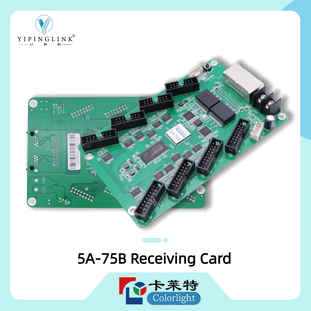컬러라이트 5A-75B LED 수신 카드 최대 로드 192x1024 픽셀 HUB75 인터페이스 풀 컬러 LED 디스플레이용 LED 제어 카드