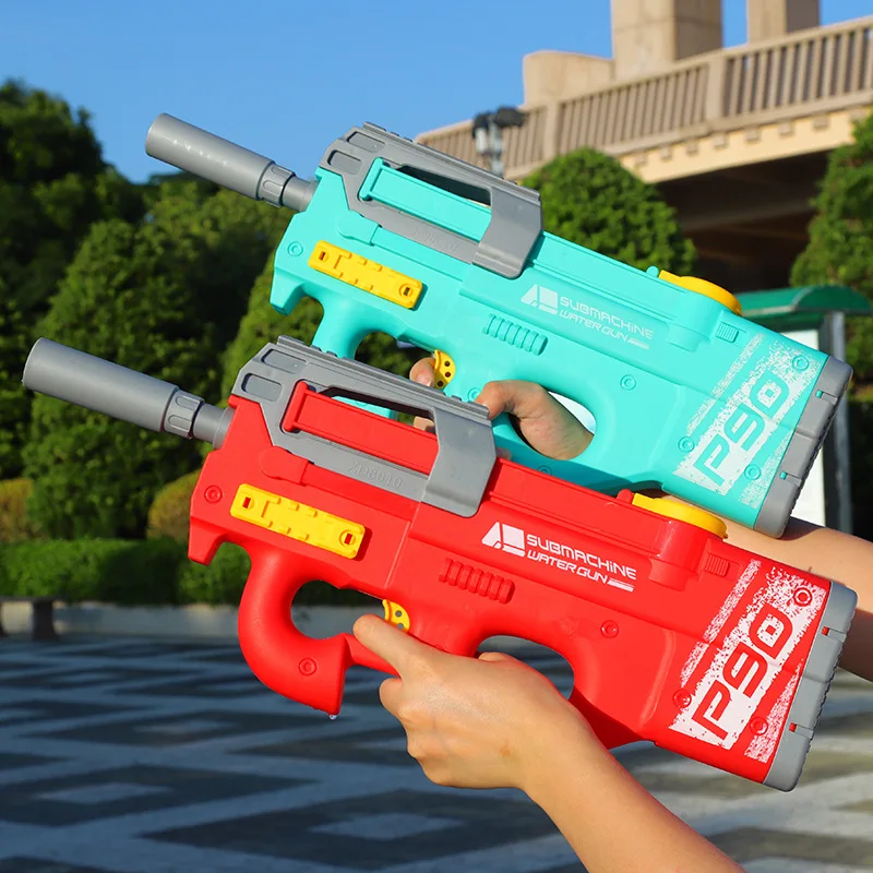 

2022 New P90 Electric Water Gun High-Tech Kids Toys Outdoor Beach Pool Large Capacity Summer Gel Blasting Water Gun for Adults