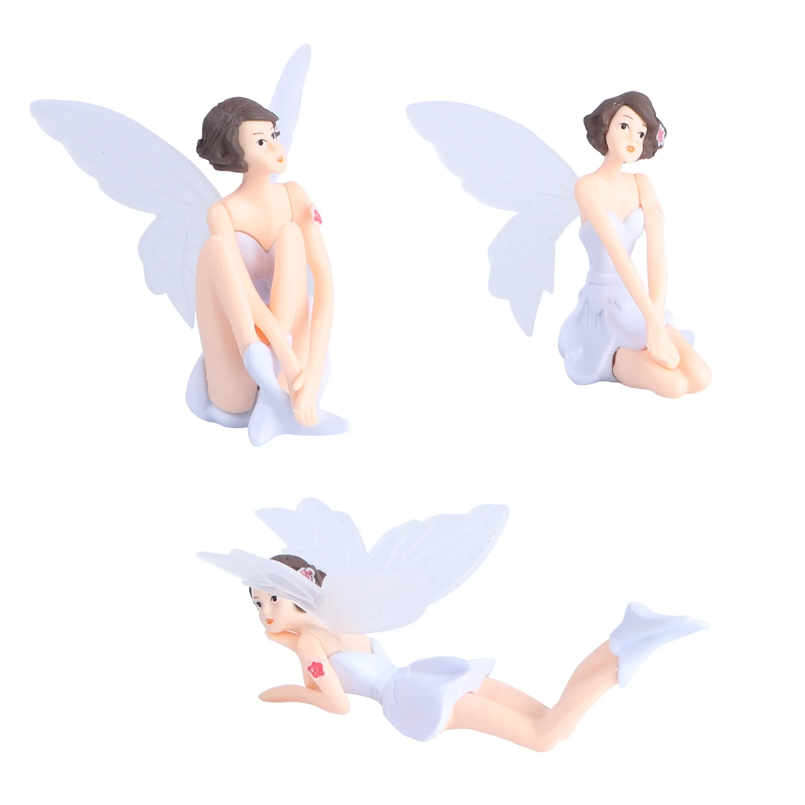 

Flying Wings Flower Fairy Miniature Cake Decoration Desktop Car Ornament