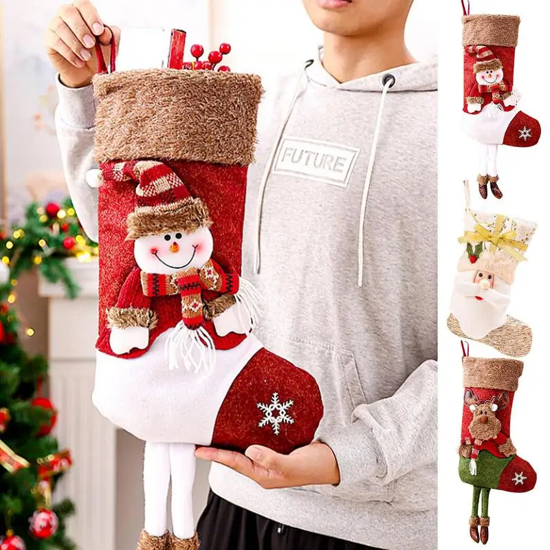 

Household Tree Hanging Christmas Stockings Universal Home Decorative Christmas Stockings Durable Christmas Knitting Stocking