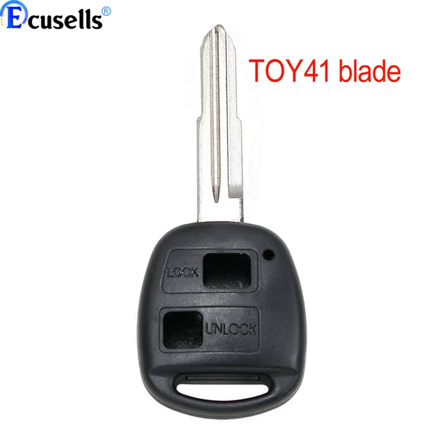SALE ! 2 Buttons Replacement Shell Case Remote Key Blank Cover Casing for  Yaris Hiace Corolla Avensis Camry Toy41 Blade - AliExpress