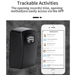 Caixa de armazenamento de chave de liga de alumínio da senha dinâmica do aplicativo compatível com bluetooth