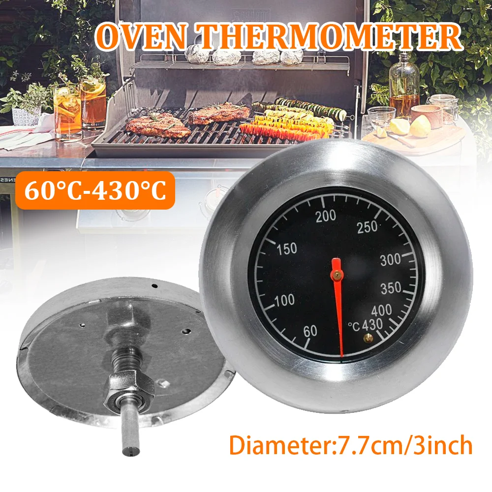 Edelstahl Grillthermometer BBQ Smoker Grill Temperaturanzeige 60-430 Celsius Kochen Lebensmittel Ofen Küchenzubehör – Detail 5