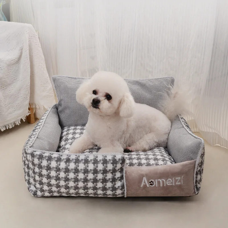 Square Removable and Washable Summer Mat Dog Kennel Four Seasons Universal Cat Kennel Teddy Corgi Pet Products