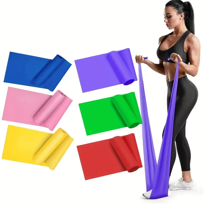 Yoga Resistance Bands TPE Elastic Stretch Fitness Pilates Therapy Workout Set