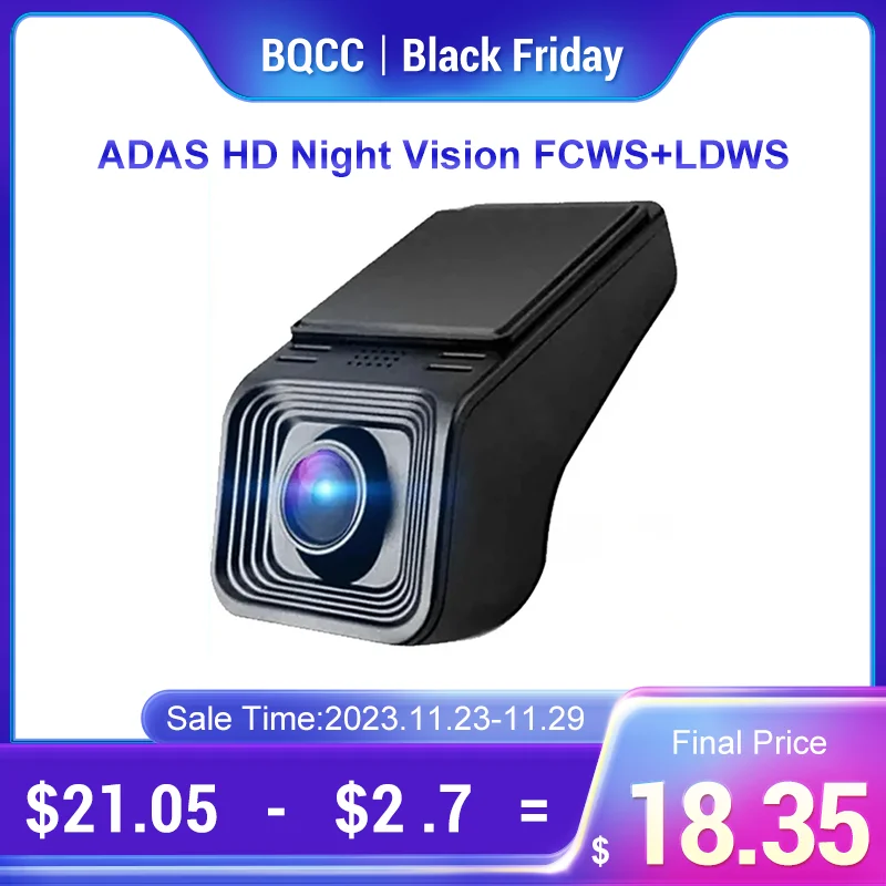 USB Car Dash Cam DVR Camera Video Recorder Night Vision ADAS LDWS