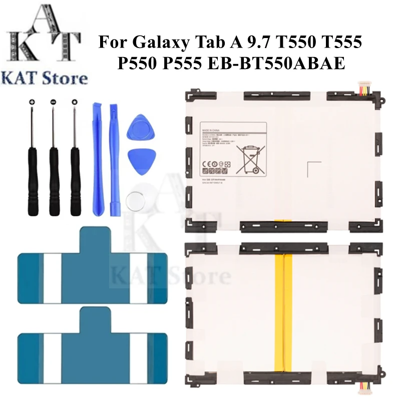 Eb-Bt550Aba Eb-Bt550Abe 6000Mah Tablet Batteria Per Samsung Galaxy Tab A 9.7 T550 T555 P550 P555 Batteria Ricambio