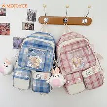 

Hit Color Canvas Backpack Nylon Large Capacity Knapsack Handbags for Girls Leisure Casual Daily Travel Shopping School Bags