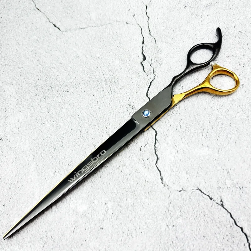 wingsbro 9 inch Professional pet shop scissors, dog grooming scissors straight scissors suitable for Big Dog hair trimming