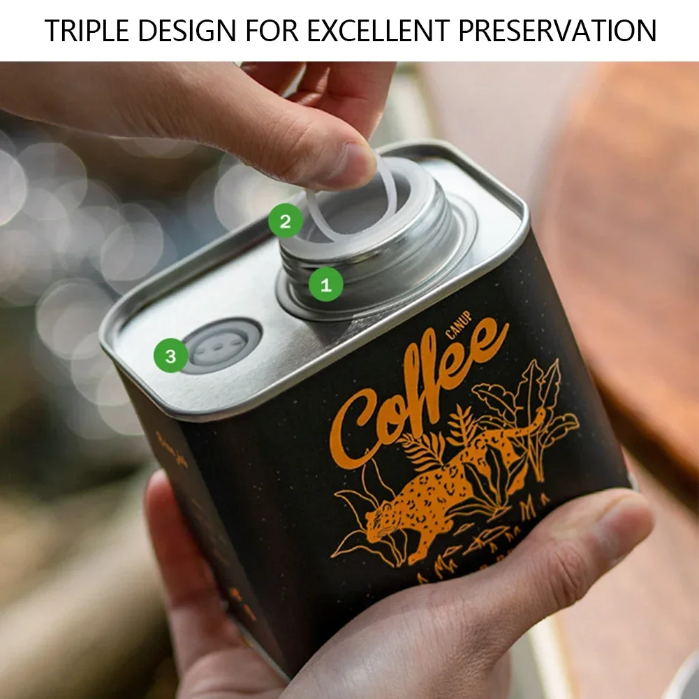 Coffee Bean Sealed Storage Can Portable Camping Tin Box Household Moisture-proof Food Grade Fresh-keeping Breathing Tin Can 1pc storage box storage jar storage can storage sets household storage sets