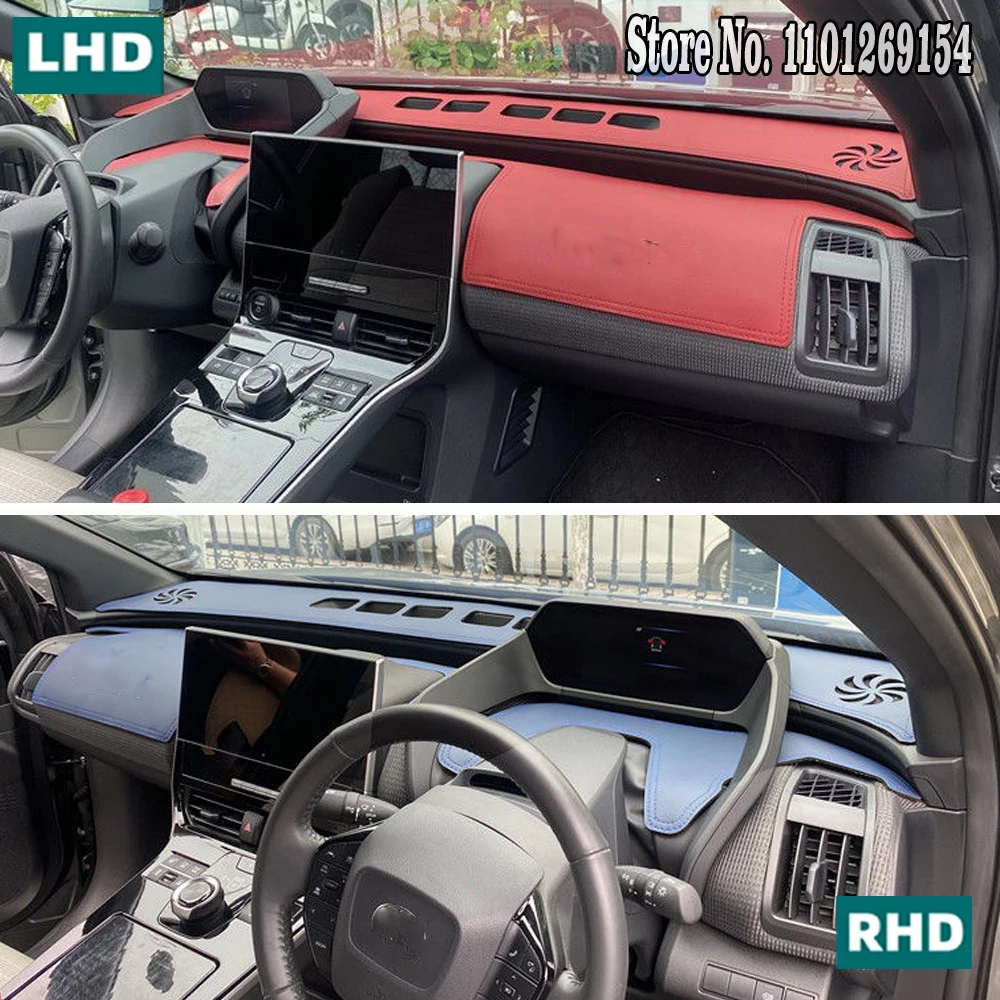 

Leather Dashmat Dashboard Cover Pad Dash Mat Car Accessories Protector Auto Sunshades for Toyota BZ4X EV 2022 2023 2024 EA10