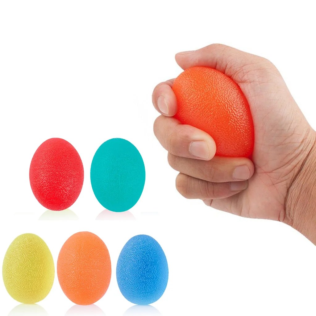 

Silica Gel Hand Grip Ball Egg Men Women Gym Fitness Finger Heavy Exerciser Strength Muscle Recovery Gripper Trainer