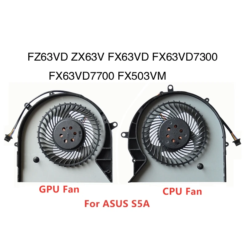 

Совершенно новый оригинальный центральный процессор ноутбука, графический процессор Охлаждающий вентилятор для ASUS FZ63VD ZX63V FX63VD FX63VD7300 FX63VD7700 FX503VM