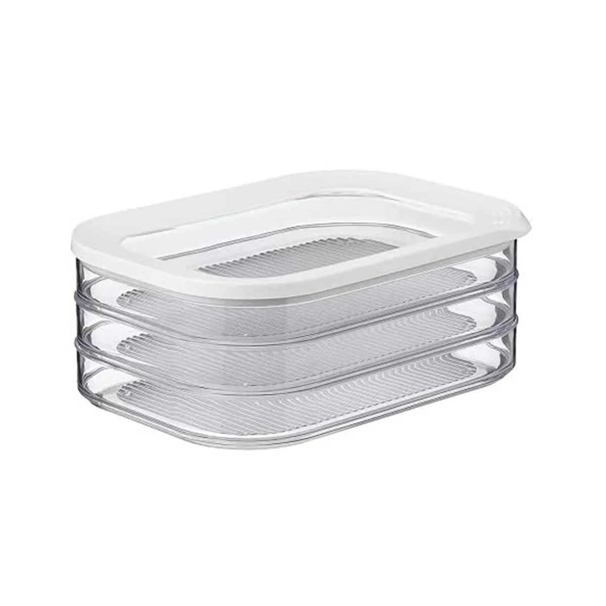 1.6L with 3 Tier Meat Pieces Storage Box Airtight Lid Not Dishwasher Safe 3Layer Crisper Meat Storage Box