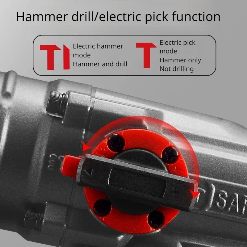 Household Concrete Electric Drill Professional Tool Multifunctional Impact Electric Hammer Dual-purpose 4