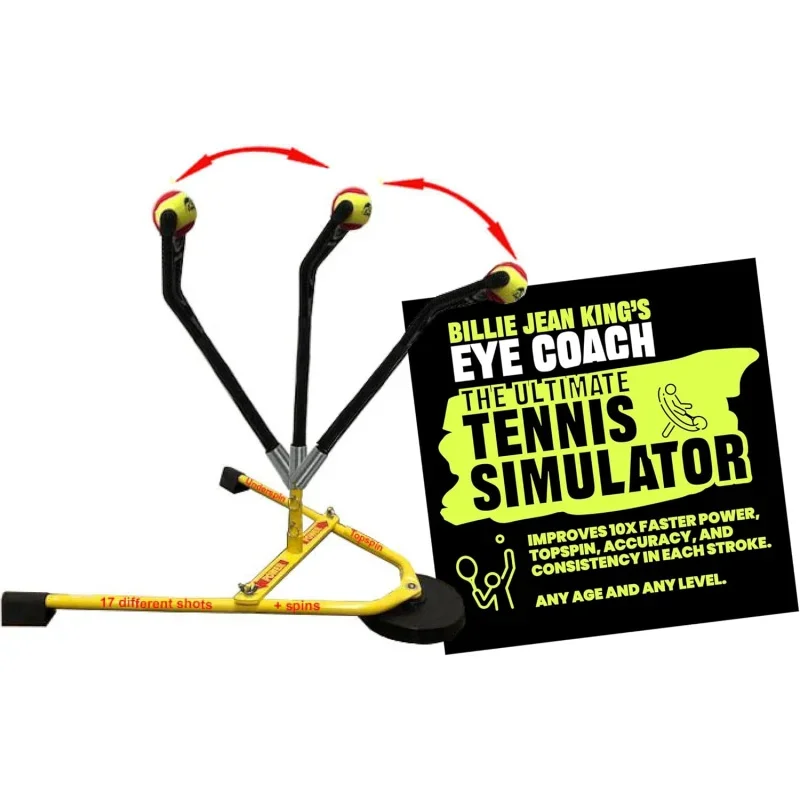 BILLIE JEAN KING'S Eye Coach Pro Tennis Simulator,Essential Tennis Equipment And Training Aid,No Ball Pickup
