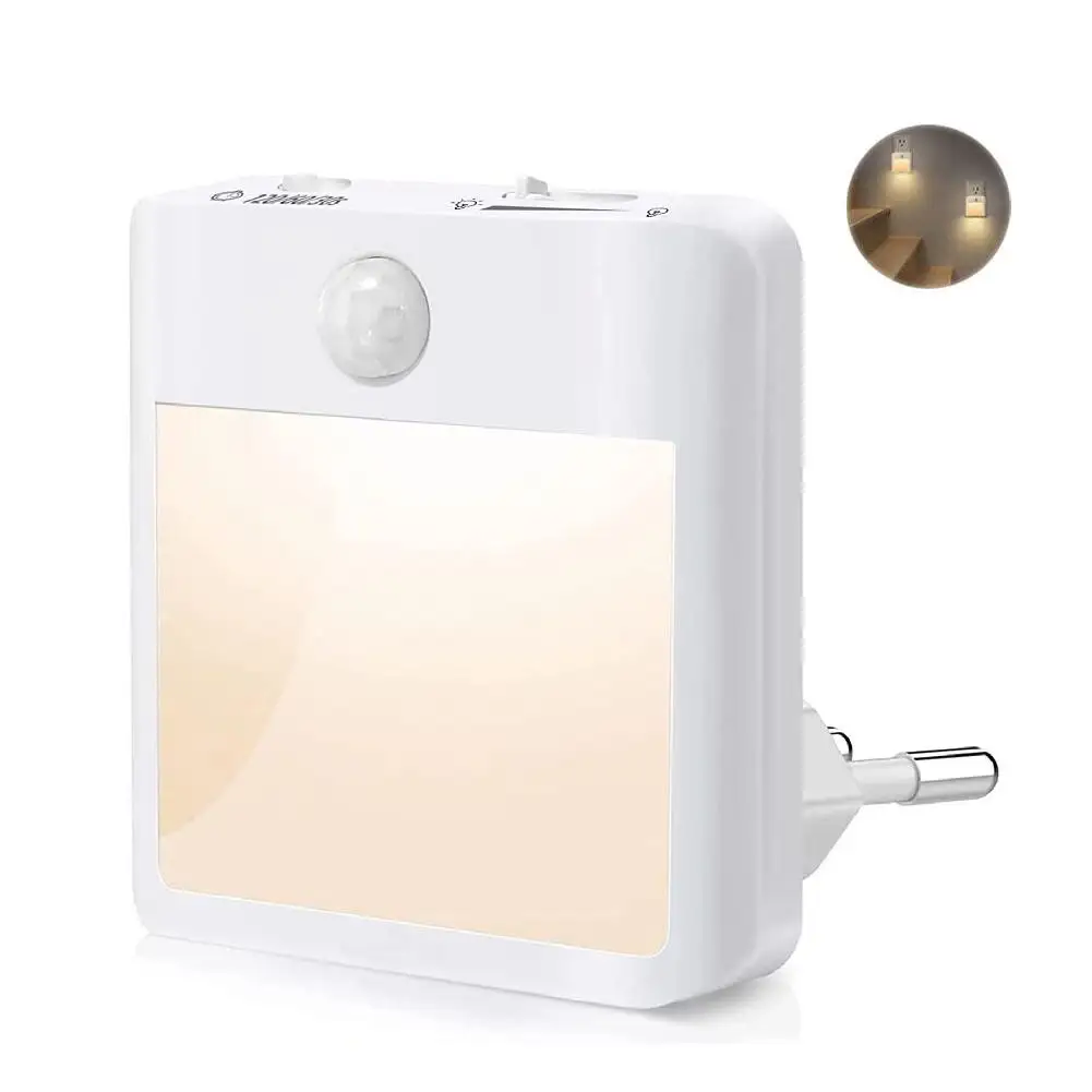 Motion Sensor Led Night Light Eu Plug Dimmable Sleep Lights Body Induction Mini Lamp For Kid'sroom Stairs B1a1