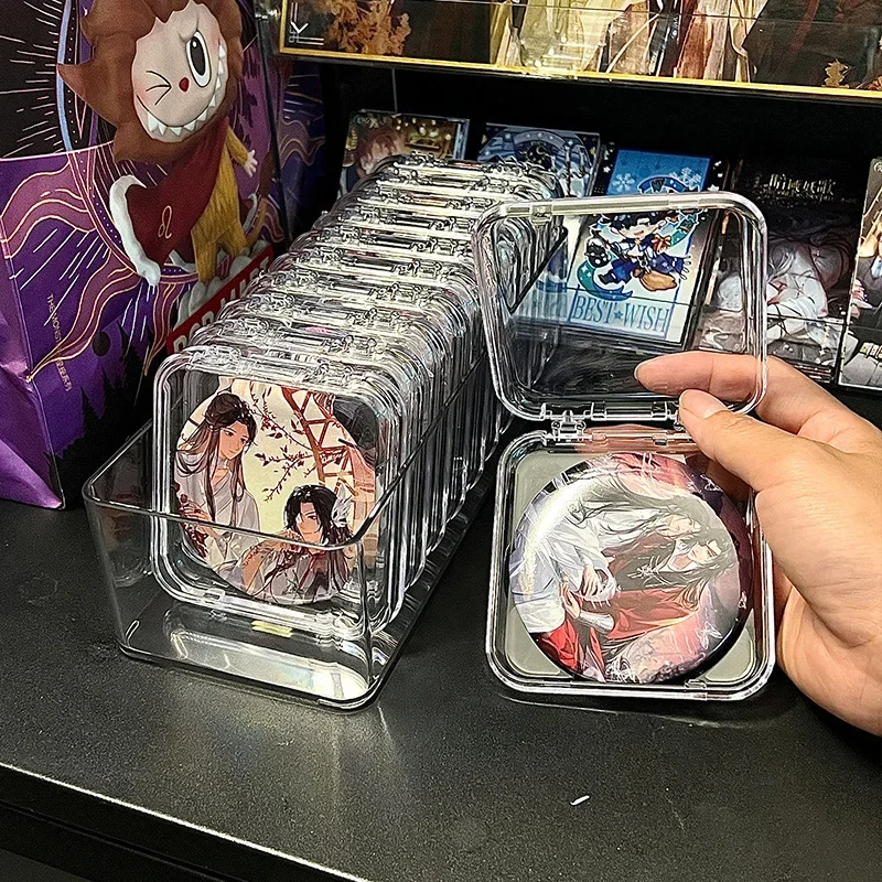 Transparent Storage Box Display Rack Dust-proof Protective Cover Acrylic Storage Box for Anime Badge/Bracelet/Sundries