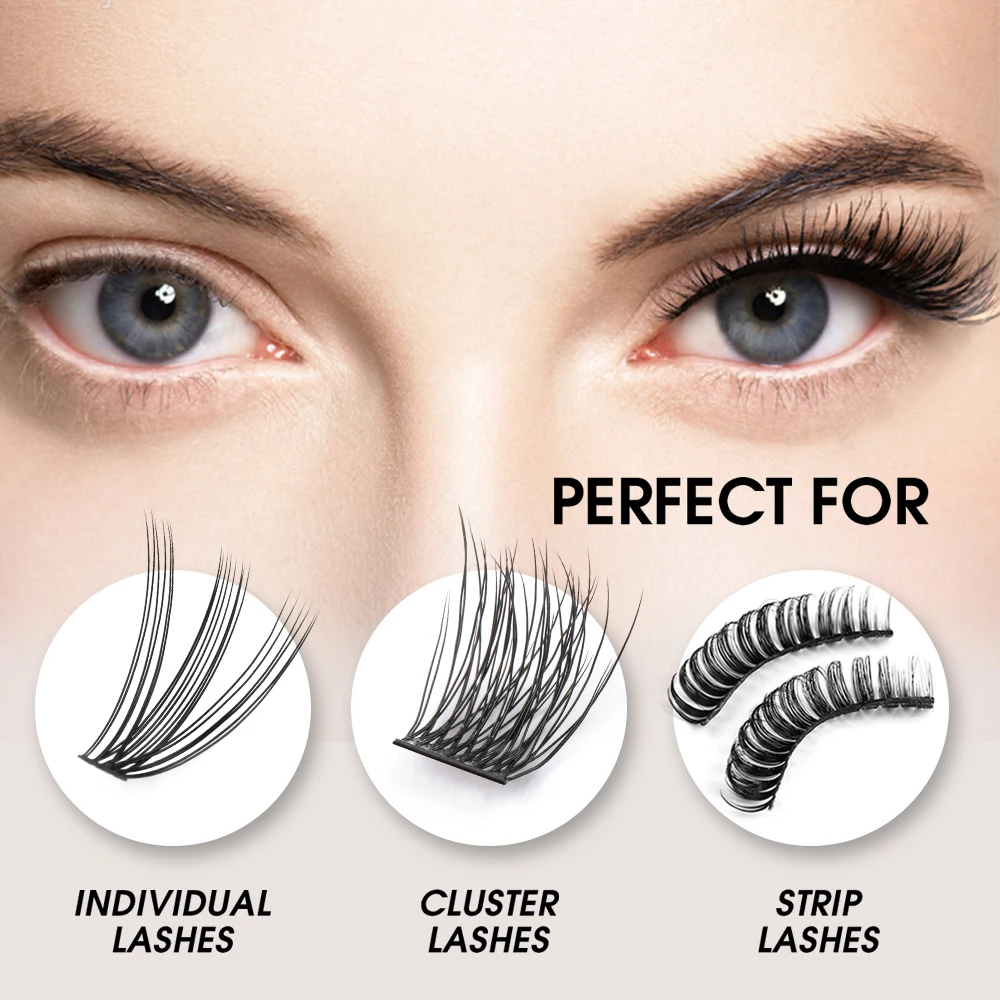 EASITENSION Glue False Eyelashes New Double Heads 2 In 1 Bond and Seal Lash Glue ,Waterproof Long Lasting 5