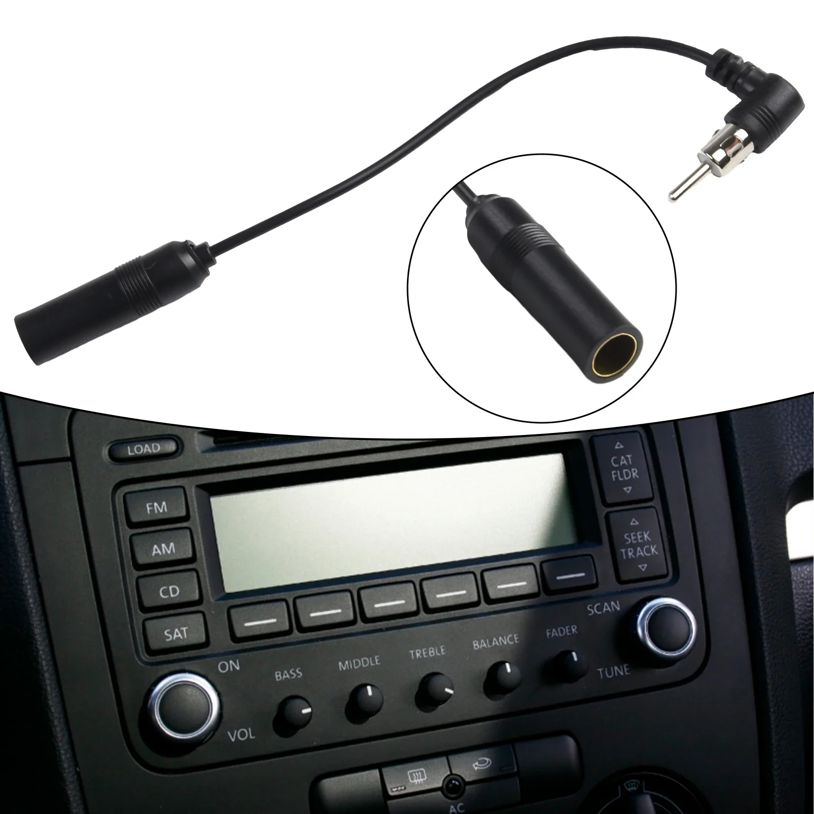 2 Pièces Adaptateur Antenne Autoradio Auto Fakra Mâle Vers DIN Mâle
