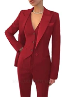 Fashion  Plus Size Women Blazer 3 Pcs Elegant Long Sleeve Suit Jackets Vest and Straight Pants Suit Female  Business Outfits New - Image 6