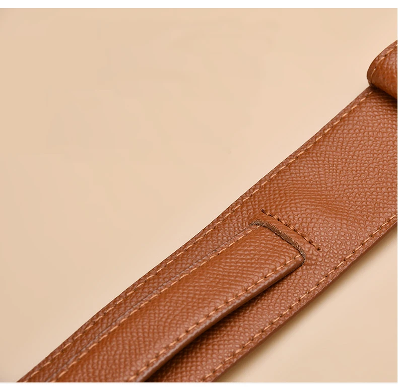 Fashion luxury Women Leather Wide Belt Alloy Latch Buckle Accessory Cinch Waist band Dress Windbreaker Coat Clothing Lady Belt cute belts