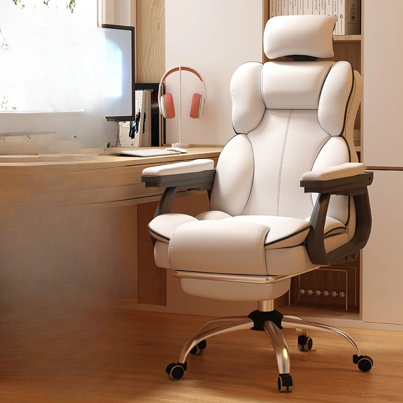 Luxury White Office Chairs Relax Reclining Mobile Meditation Office Chairs Mobile Silla Oficina Ergonomica Salon Furniture