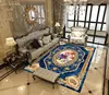 Blue European Luxury Pattern Carpets Room Decoration Living Room Area Rug Home Anti-slip Floor Mat Children Bedroom Carpet Large 5