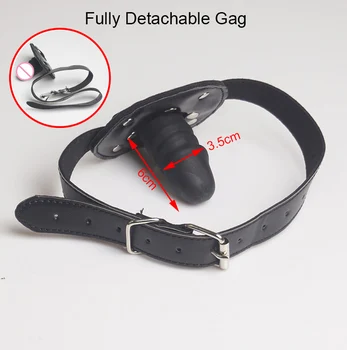 Bdsm Mask Leather Hood With Nostril Breathing Holes,Bondage Head Harness,Removable Gag in Mouth&Blindfold,Sex Toys For Couples 6