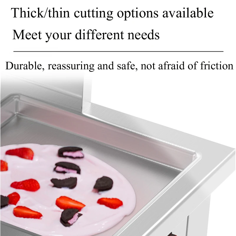 ماكينة آيس كريم مقلية مزدوجة أوتوماتيكية