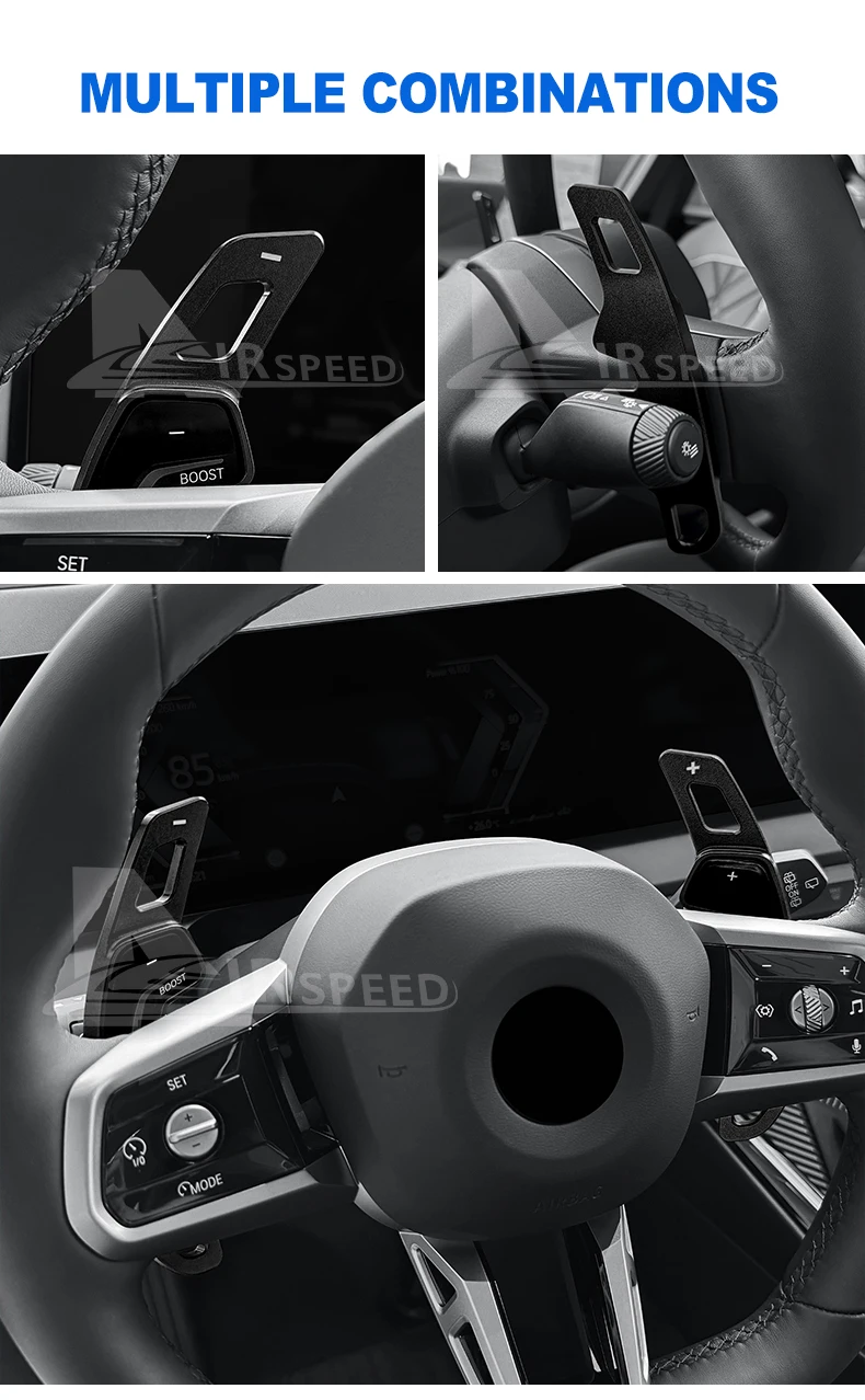 Für BMW X3 G45 2025 X1 U11 2023-2025 5 Serie G60 2024 2025 Innen Trim Aufkleber auto Lenkrad Shift Paddle Shifter – Detail 6