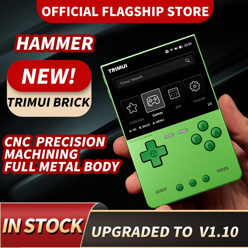 3.2 Inch IPS Screen TRIMUI Brick Hammer Retro Game Console - Metal Aluminum Body With 3.2" IPS Screen & 3000mAh Battery Pleated Skort