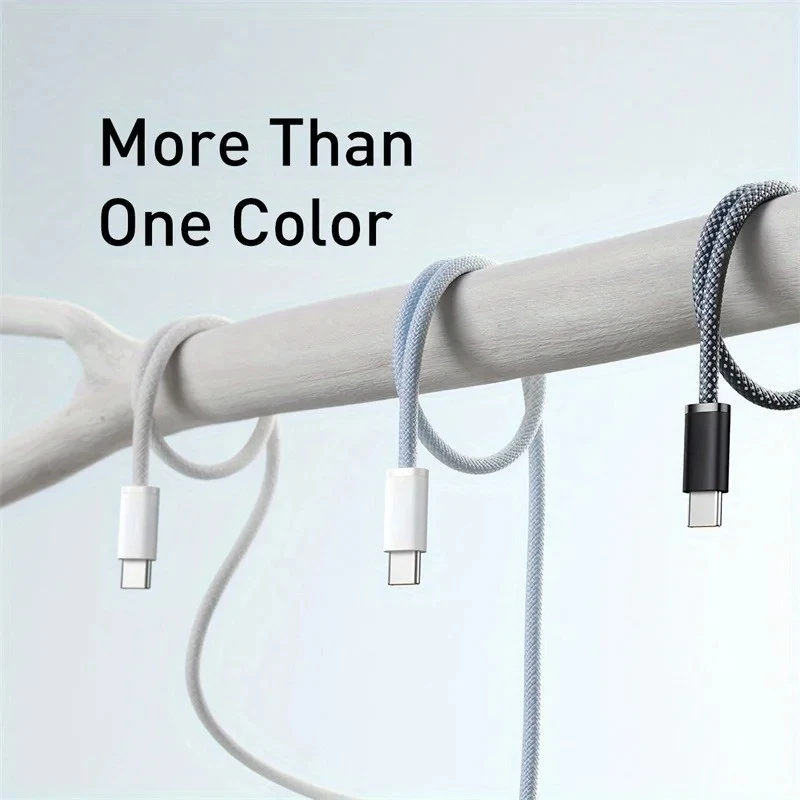 1m/1.5m/2m 내구성 강한 편조 66W USB C to C 고속 충전 케이블 (아이폰 16/15/15 Pro/15 Pro Max/15 Plus, 삼성 호환)
