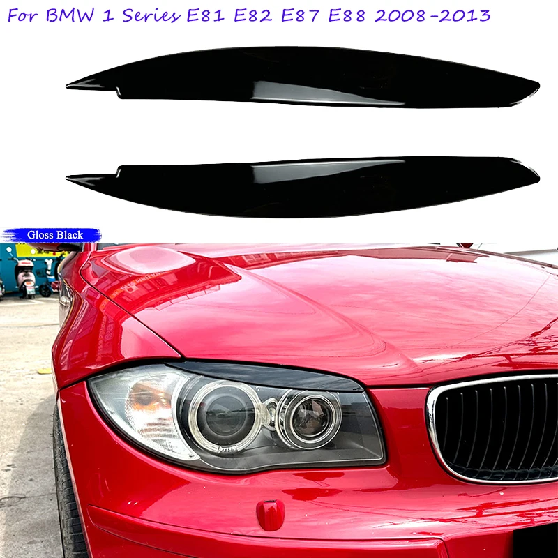 

Для BMW 1 серии E81, E82, E87, E88, 2008, 2009, 2010, 2011, 2012, 2013, накладка на переднюю фару автомобиля, Накладка для бровей, веки